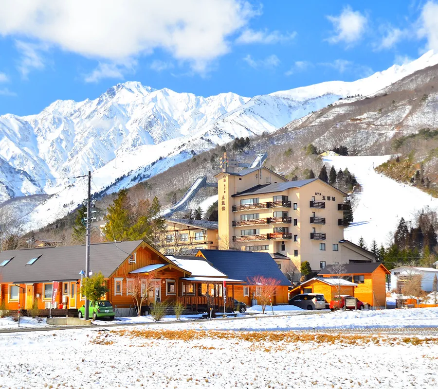 白馬八方温泉街